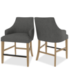 Macy's Nelin 2pc Counter Height Chair Set In Slate