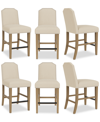 MACY'S HINSEN 6PC COUNTER HEIGHT CHAIR SET