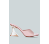 London Rag Sweet16 Clear Spool Heel Sandals In Pink