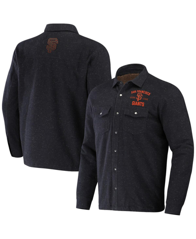 Fanatics Men's Darius Rucker Collection By  Black San Francisco Giants Ringstop Full-snap Shacket