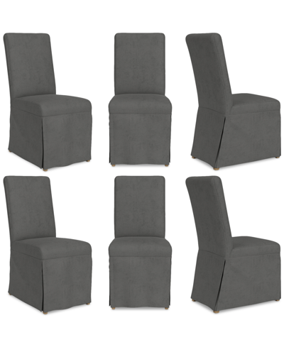 Macy's Estby 6pc Dining Chair Set In Slate