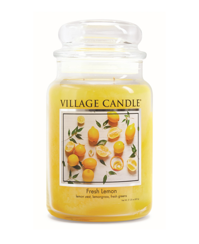 Village Candle Fresh Lemon In Yellow