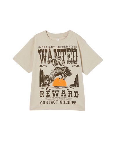 Cotton On Kids' Big Boys Jonny Short Sleeve Print T-shirt In Rainy Day,wanted Reward