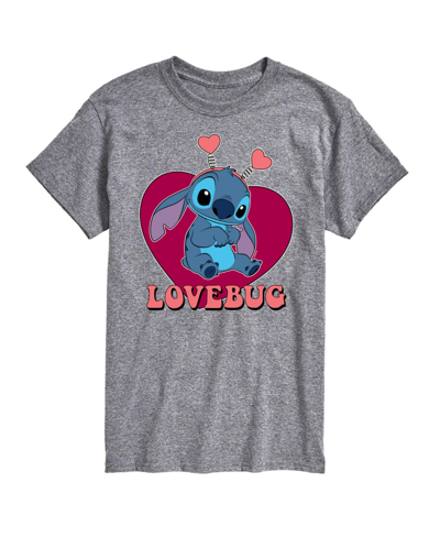 Airwaves Men's Lilo And Stitch Short Sleeve T-shirt In Gray