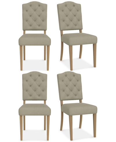 Macy's Jesilyn 4pc Dining Chair Set In Sand