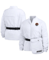 WEAR BY ERIN ANDREWS WOMEN'S WEAR BY ERIN ANDREWS WHITE CINCINNATI BENGALS PACKAWAY FULL-ZIP PUFFER JACKET