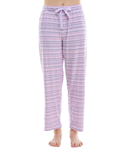 Roudelain Women's Printed Drawstring Pajama Pants In Ink Dot Stripe