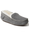 Dearfoams Fireside Mel Genuine Shearling Moccasin Slipper In Grey