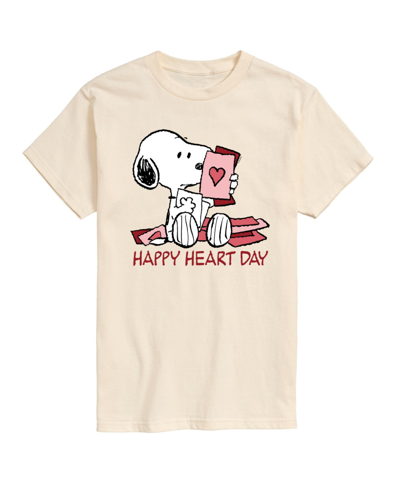 Airwaves Men's Peanuts Short Sleeve T-shirt In Beige,khaki
