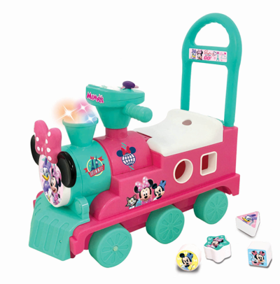 Kiddieland Babies' Disney Minnie Mouse Play N Sort Activity Train Ride On In Multi
