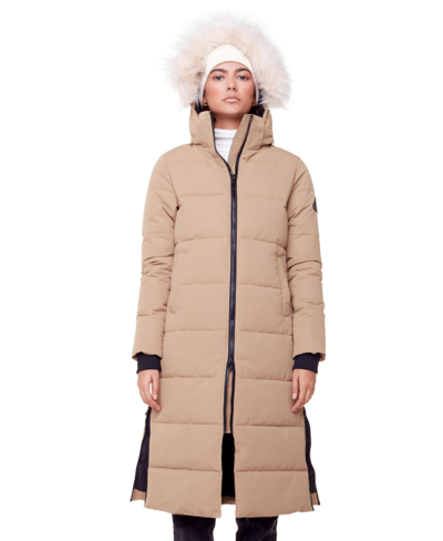 Alpine North Kluane Women's Vegan Down (recycled) Ultra Long Length Parka In Beige