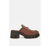 London Rag Prosper Velvet Slip On Loafers In Brown