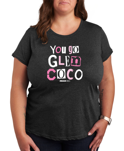 Air Waves Trendy Plus Size Mean Girls Graphic T-shirt In Gray