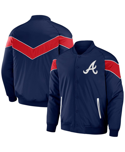 Fanatics Men's Darius Rucker Collection By  Navy Atlanta Braves Baseball Raglan Full-snap Jacket