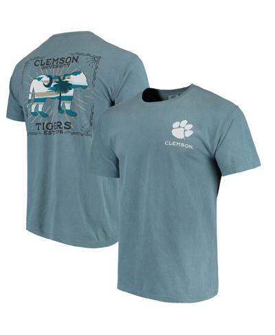 Image One Blue Clemson Tigers State Scenery Comfort Colors T-shirt