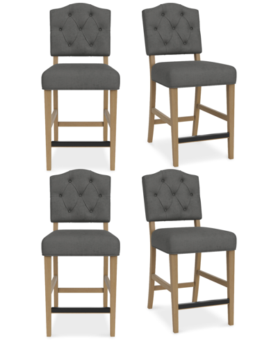 Macy's Jesilyn 4pc Counter Height Chair Set In Slate