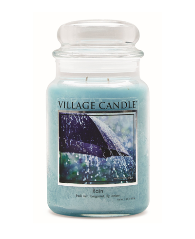 Village Candle Rain In Blue