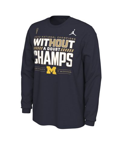 Jordan Men's  Navy Michigan Wolverines College Football Playoff 2023 National Champions Locker Room L