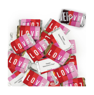 Just Candy 123 Pcs Valentine's Day Candy Favors Hershey's Miniatures Chocolate In Assorted Pre-pack
