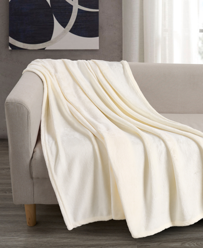 Videri Home Sheldon Velvet Throw, 50" X 60" In Neutral