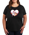 AIR WAVES AIR WAVES TRENDY PLUS SIZE WIZARD OF OZ VALENTINE'S DAY GRAPHIC T-SHIRT