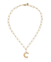 Ettika Paperclip Chain Initial Necklace In Gold-c