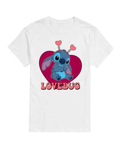 Airwaves Men's Lilo And Stitch Short Sleeve T-shirt In White