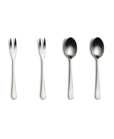 Year & Day 4-pc Appetizer Fork Set In Polished Steel