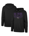 Shop 47 Brand Men's ' Black Baltimore Ravens Box Out Headline Pullover Hoodie