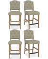 MACY'S JESILYN 4PC COUNTER HEIGHT CHAIR SET