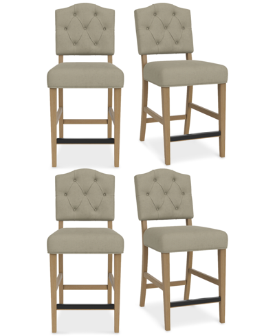 Macy's Jesilyn 4pc Counter Height Chair Set In Sand