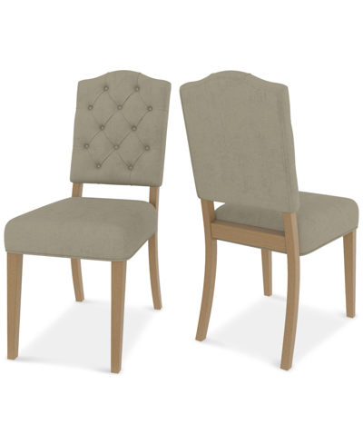 Macy's Jesilyn 2pc Dining Chair Set In Sand