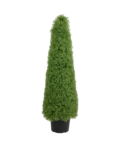 Northlight 4' Artificial Boxwood Cone Topiary Tree With Round Pot Unlit In Green