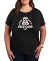AIR WAVES AIR WAVES TRENDY PLUS SIZE SELF CARE TEDDY GRAPHIC T-SHIRT