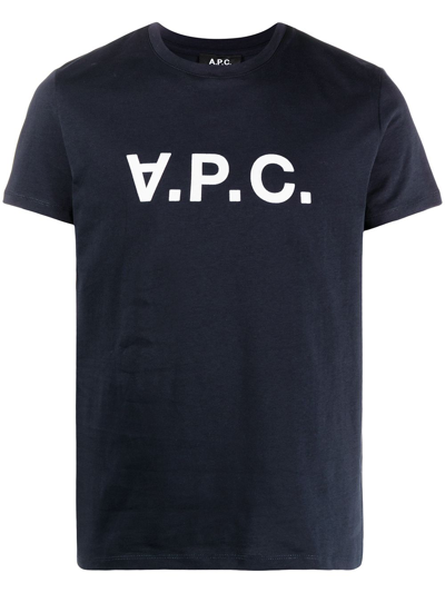 Apc Vpc T-shirt Men Blue In Cotton