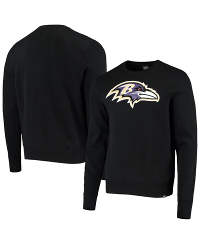 47 Brand Men's ' Black Baltimore Ravens Team Imprint Headline Pullover Sweatshirt