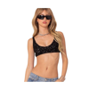 Edikted Women's Oolala Sequin Bra Top In Black