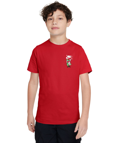 Nike Big Kids Sportswear Printed T-shirt In University Red