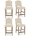 MACY'S JESILYN 4PC COUNTER HEIGHT CHAIR SET
