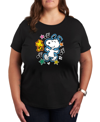 AIR WAVES TRENDY PLUS SIZE PEANUTS SNOOPY GRAPHIC T-SHIRT