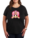 AIR WAVES TRENDY PLUS SIZE WIZARD OF OZ DOROTHY HEARTS GRAPHIC T-SHIRT