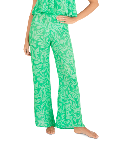 Hurley Juniors Marina Strapless Cover Up Top Pull On Pants In Jade