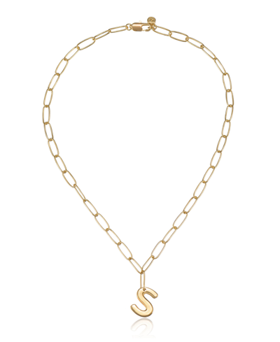 Ettika Paperclip Chain Initial Necklace In Gold-s