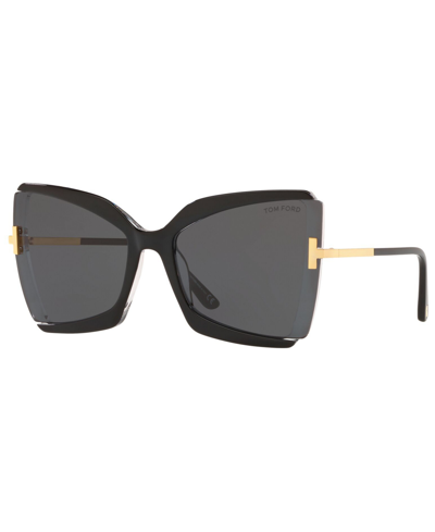 Tom Ford Women's Sunglasses, Tr001104 In Black,gunmetal