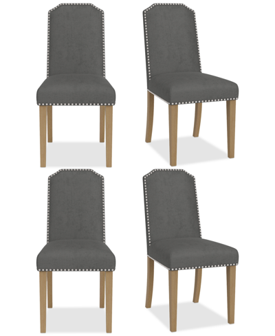 Macy's Hinsen 4pc Dining Chair Set In Slate
