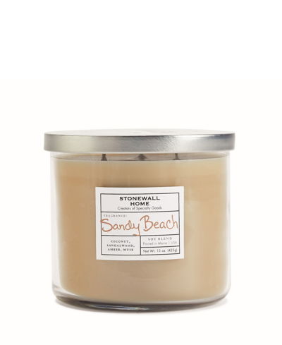 Stonewall Home Sandy Beach Candle In Tan