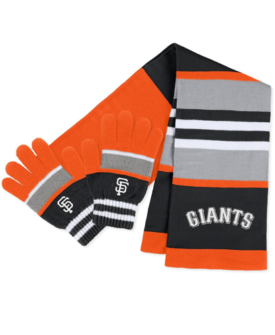Wear By Erin Andrews Women's  San Francisco Giants Stripe Glove And Scarf Set In Multi