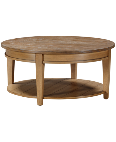 Macy's Dawnwood 38" Wood Round Cocktail Table, Created For  In Wheat