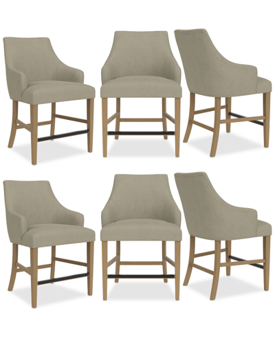 Macy's Nelin 6pc Counter Height Chair Set In Sand