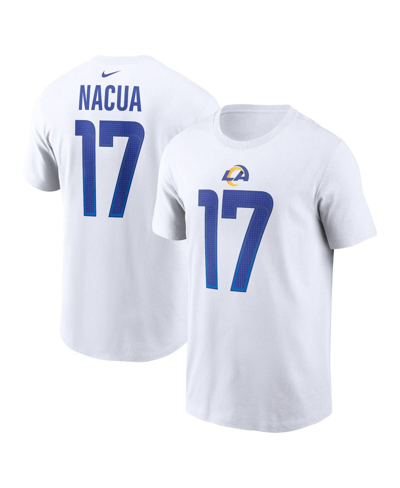 Nike Men's  Puka Nacua White Los Angeles Rams Player Name And Number T-shirt